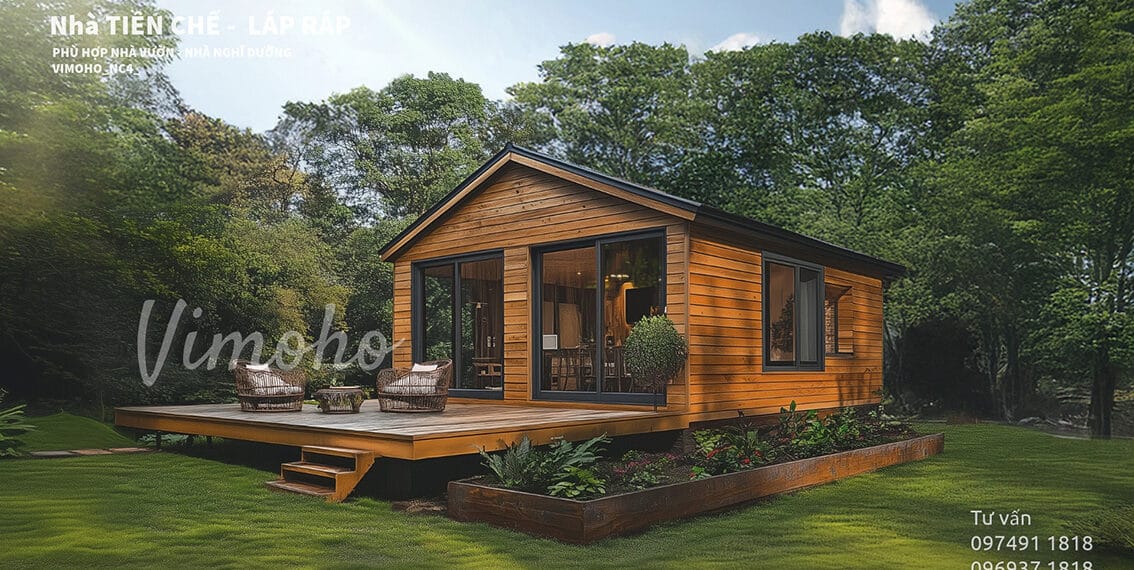 Nhà tiền chế, nhà lắp ráp, nhà xây vật liệu mới
Nhà vật liệu gỗ
