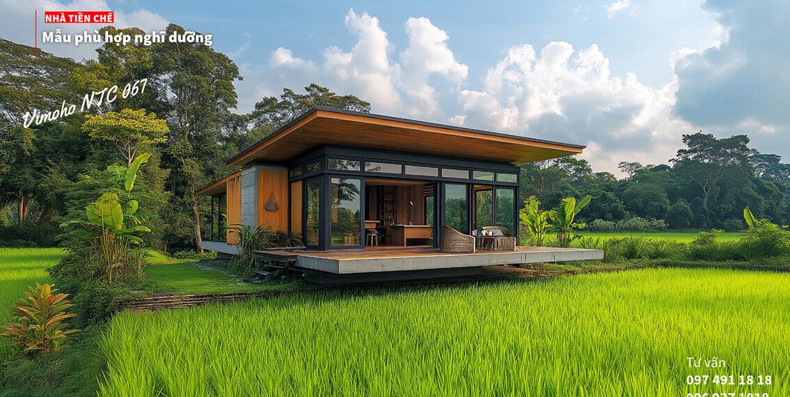 Nhà tiền chế, nhà bungalow, homestay đẹp, nhà lắp ghép đẹp