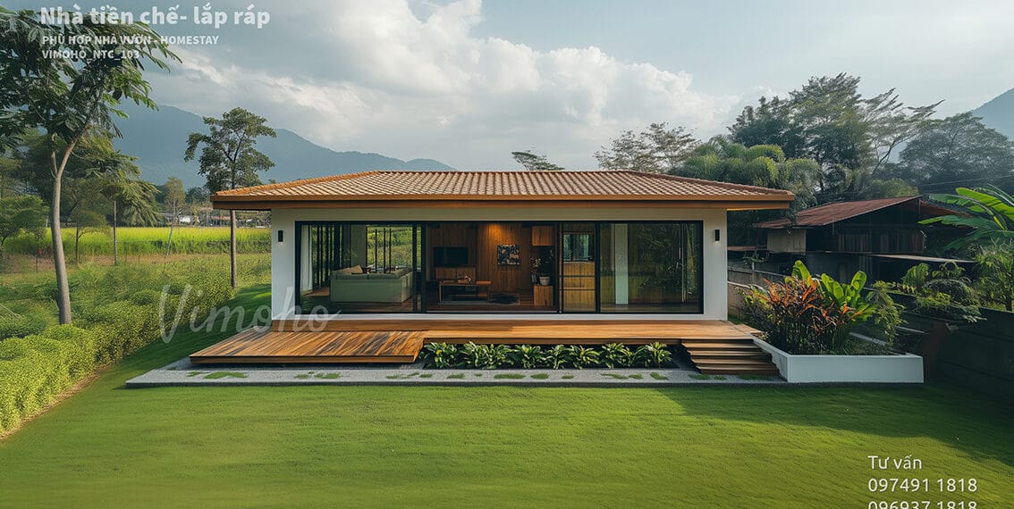 Nhà tiền chế, nhà vườn truyề thống đẹp
Nhà nông thôn giá tốt