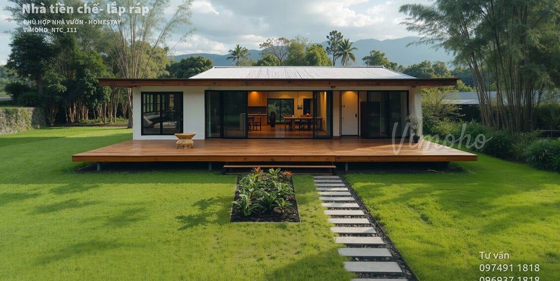 Nhà tiền chế, nhà vườn truyề thống đẹp. Nhà khung sắt, mái tôn
Nhà nông thôn giá tốt