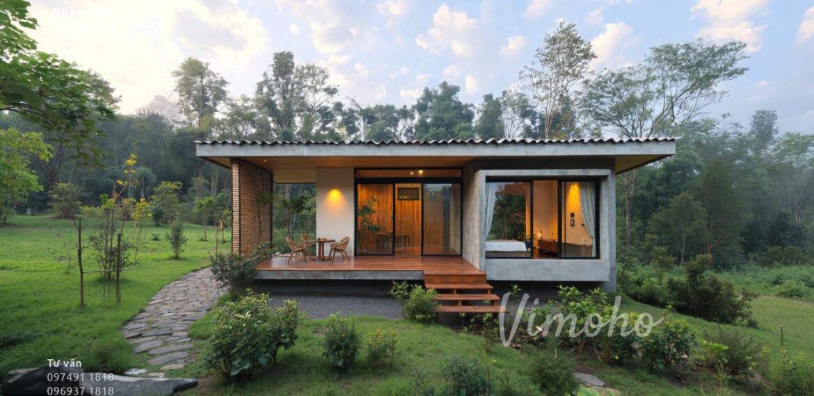 Nhà Tiền chế Mini Module Phong Cách Modern Rustic