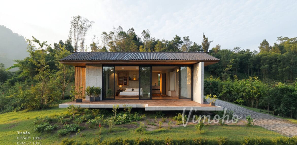 Nhà Tiền chế Mini Module Phong Cách Modern Rustic