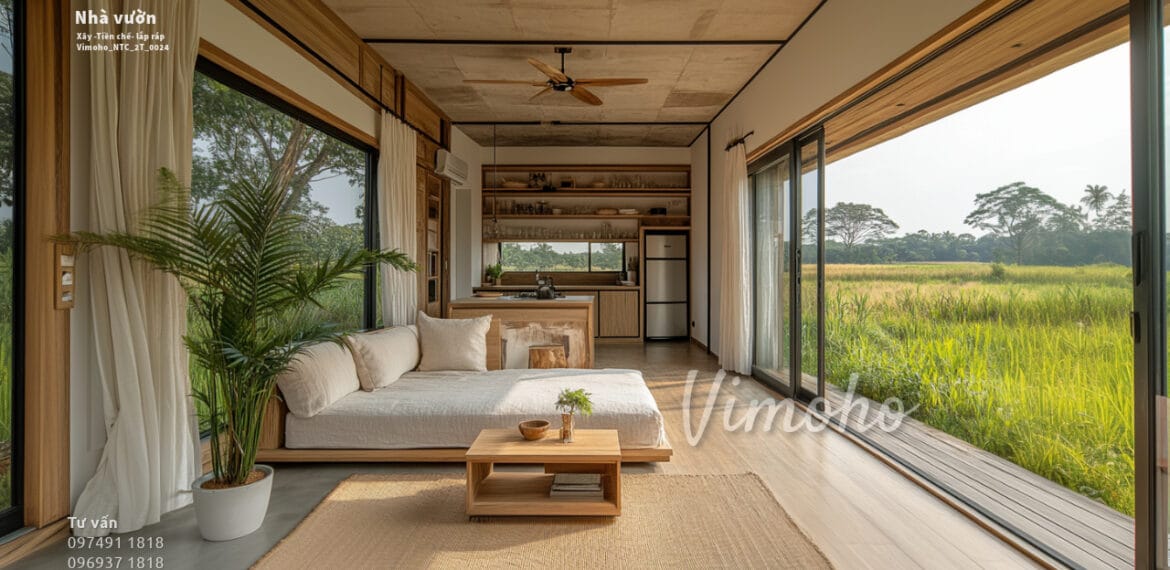 Nhà Tiền chế Mini Module Phong Cách Modern Rustic, Nội thất