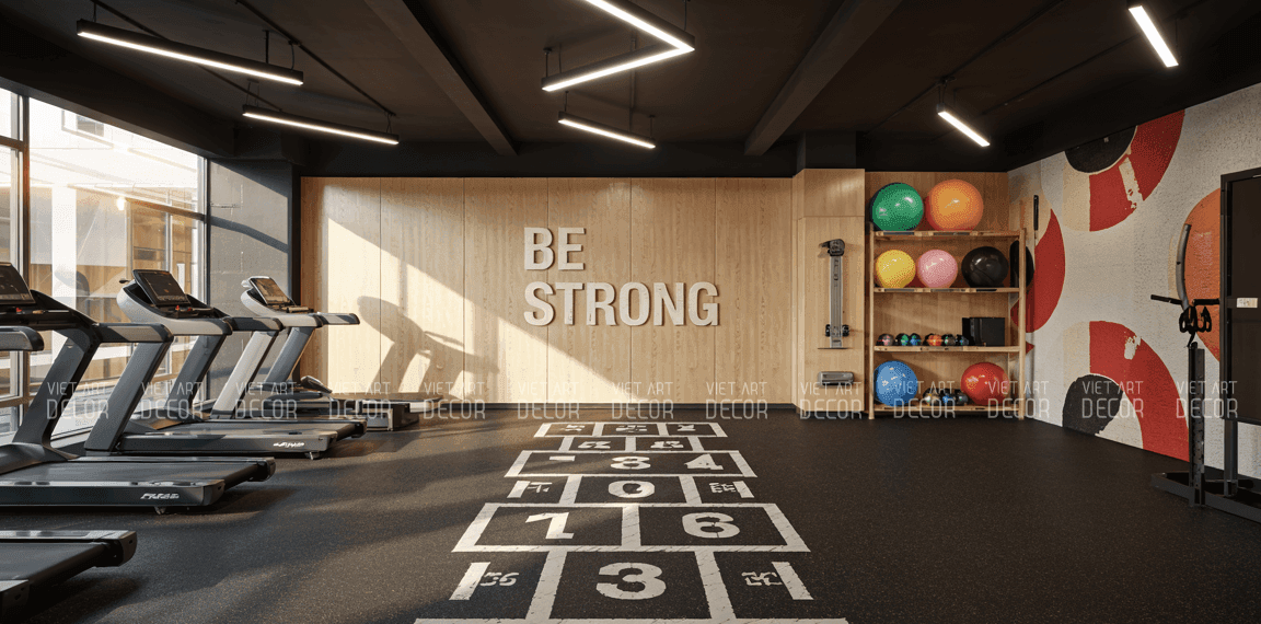 Thi công thiết kế phòng Gym