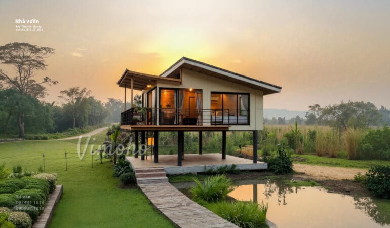 Nhà tiền chế khổ đứng