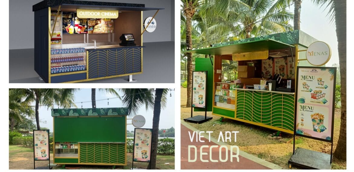 Kiosk chiếu phim ngoài trời
Hình thi công đẹp hơn ảnh 3D